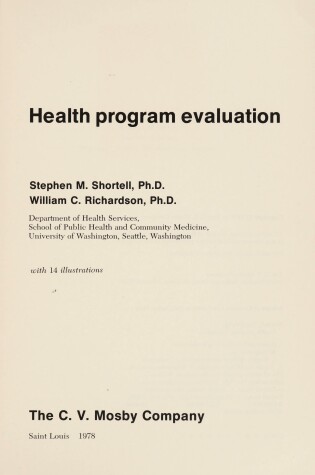 Cover of Health Programme Evaluation