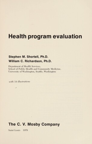 Book cover for Health Programme Evaluation