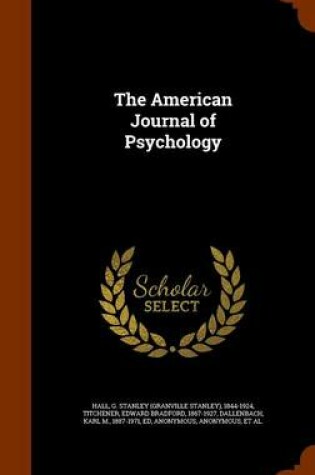 Cover of The American Journal of Psychology