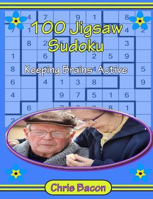 Book cover for 100 Jigsaw Sudoku, Keeping Brains Active