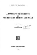 Book cover for Translator's Handbook on the Books of Obadiah and Micah
