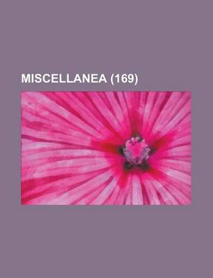 Book cover for Miscellanea (169)