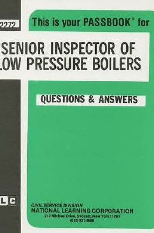 Cover of Senior Inspector of Low Pressure Boilers