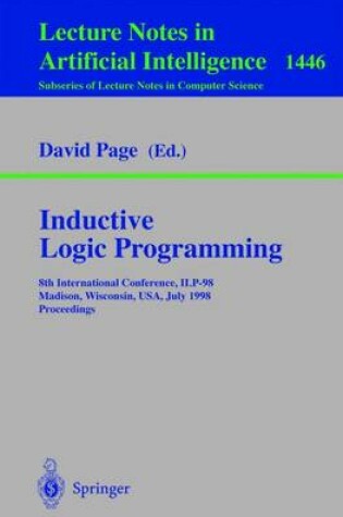 Cover of Inductive Logic Programming