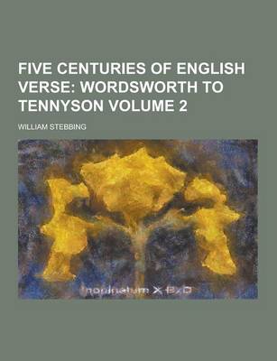 Book cover for Five Centuries of English Verse Volume 2