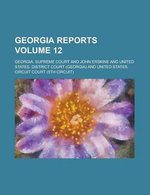 Book cover for Georgia Reports Volume 12