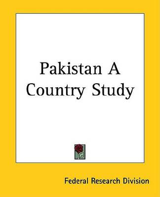 Book cover for Pakistan a Country Study