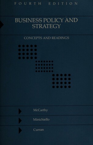 Book cover for Business Policy and Strategy