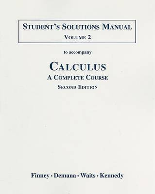 Book cover for Student Solutions Manual Part 2 for Calculus