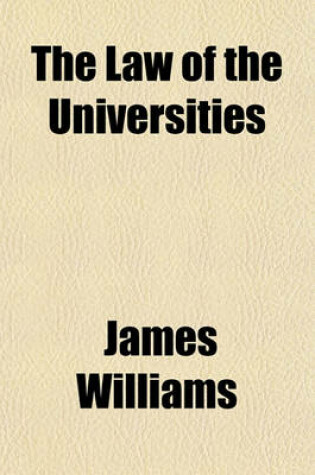 Cover of The Law of the Universities