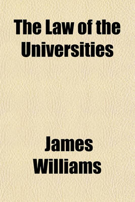 Book cover for The Law of the Universities