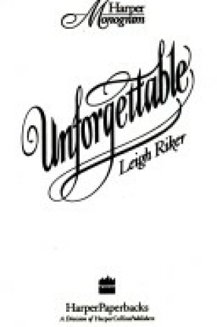 Cover of Unforgettable