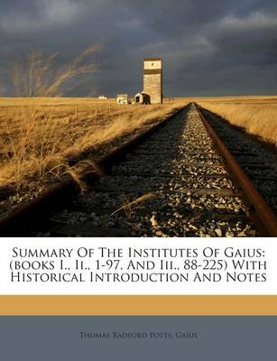 Book cover for Summary of the Institutes of Gaius