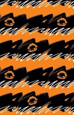 Book cover for Bullet Journal Orange Lips - Abstract Orange and Black Pattern