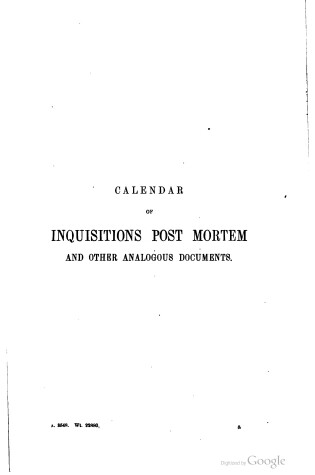 Cover of Calendar of Inquisitions Post-Mortem and other Analogous Documents preserved in the Public Record Office XXI: 6-10 Henry V (1418-1422)