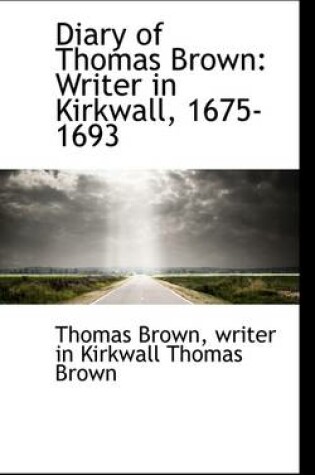 Cover of Diary of Thomas Brown