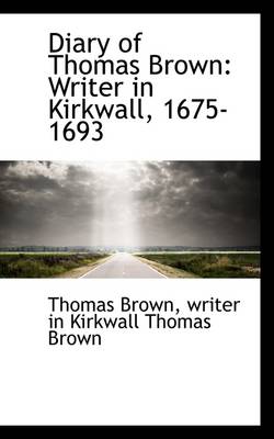 Book cover for Diary of Thomas Brown