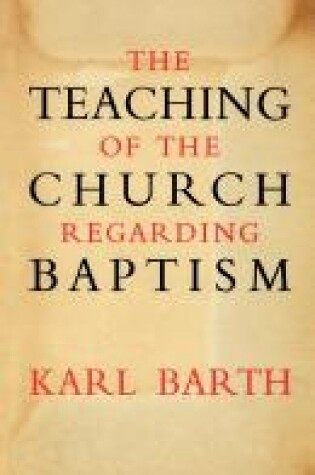 Cover of The Teaching of the Church Regarding Baptism