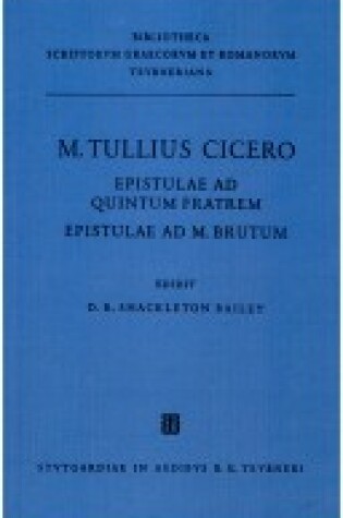 Cover of Epistulae AD Quintum Fratrem, CB
