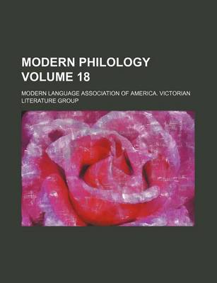 Book cover for Modern Philology Volume 18