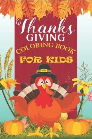 Cover of Thanksgiving Coloring Book For Kids