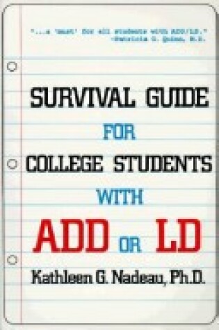 Cover of Survival Guide for College Students with Add or Ld