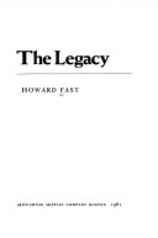 Cover of Legacy (HB)
