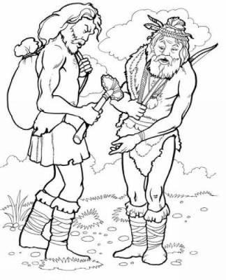 Book cover for Prehistoric Man Coloring Book