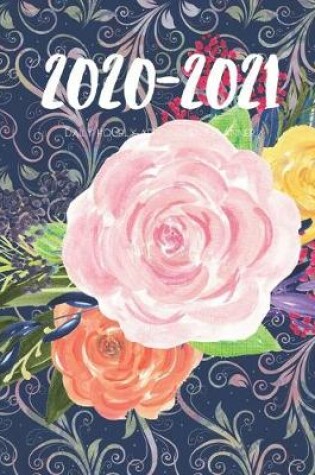 Cover of Daily Planner 2020-2021 Mystical Flowers 15 Months Gratitude Hourly Appointment Calendar