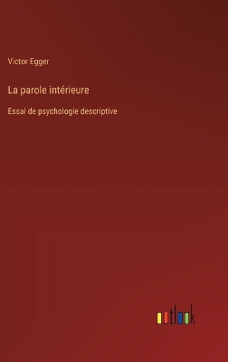 Book cover for La parole intérieure