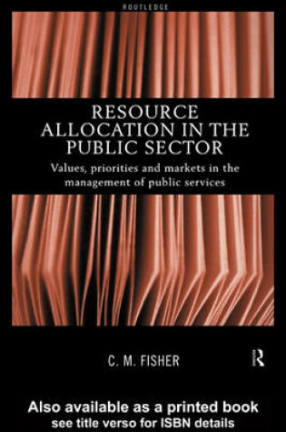 Cover of Resource Allocation in the Public Sector
