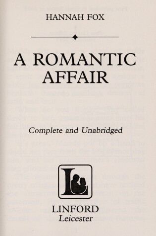 Cover of A Romantic Affair