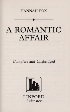 Book cover for A Romantic Affair