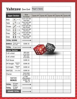 Book cover for Yahtzee Score Card