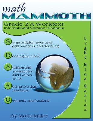 Book cover for Math Mammoth Grade 2-A Worktext, International Version (Canada)