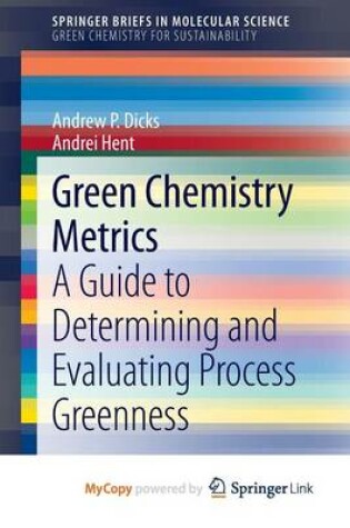 Cover of Green Chemistry Metrics