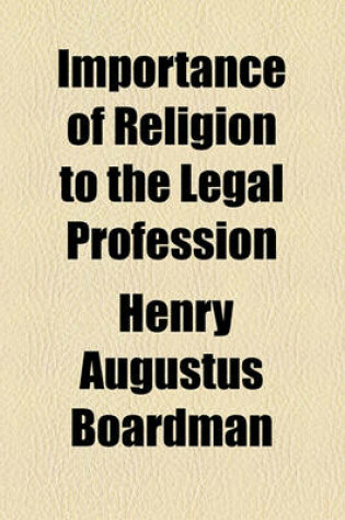 Cover of Importance of Religion to the Legal Profession