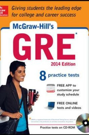 Cover of McGraw-Hill's GRE with CD-ROM, 2014 Edition