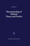 Book cover for Phenomenological Method: Theory and Practice