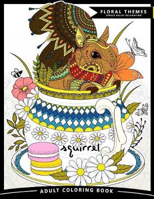Book cover for Squirrel Adult Coloring Books