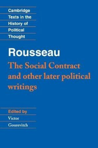 Cover of Rousseau: 'The Social Contract' and Other Later Political Writings