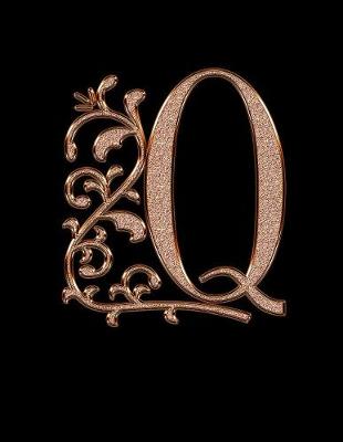 Book cover for Q. Monogram Initial Q Notebook. Blank Lined College Ruled Notebook Journal Planner Diary.