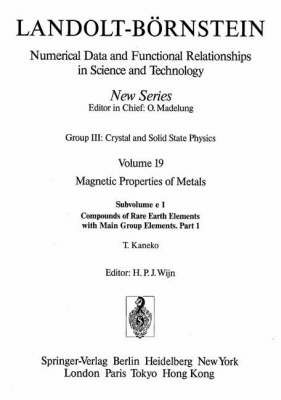 Cover of Compounds of Rare Earth Elements with Main Group Elements / Verbindungen der seltenen Erden mit Elementen der Hauptgruppen 1