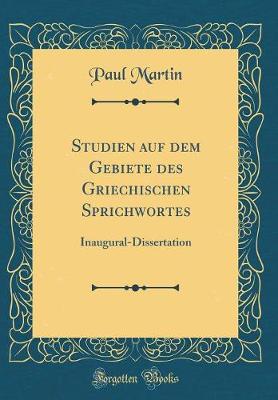 Book cover for Studien Auf Dem Gebiete Des Griechischen Sprichwortes