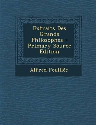 Book cover for Extraits Des Grands Philosophes