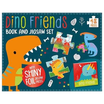 Book cover for Dino Friends Book and Jigsaw Box Set