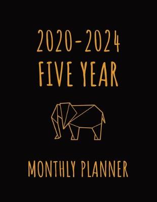 Book cover for Geometric Elephant - 2020 - 2024 Five Year Monthly Planner