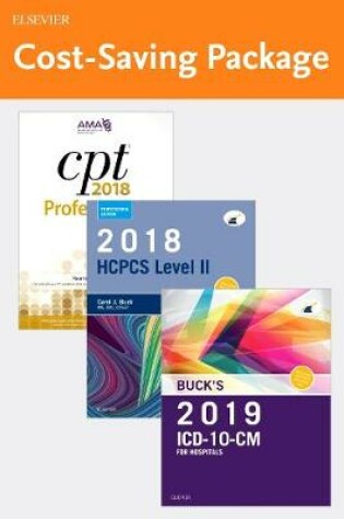 Cover of 2019 ICD-10-CM Hospital Edition, 2018 HCPCS Professional Edition and AMA 2018 CPT Professional Edition Package