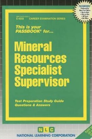 Cover of Mineral Resources Specialist III, IV (Supervisor)