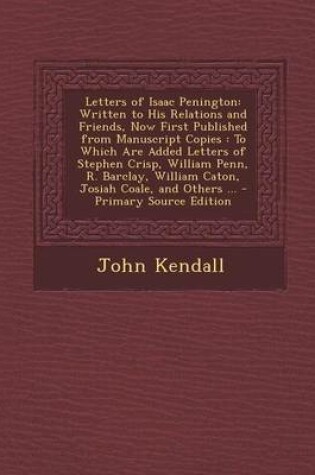 Cover of Letters of Isaac Penington